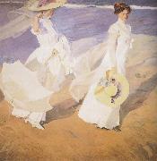 Joaquin Sorolla Y Bastida Walk on the Beach oil painting